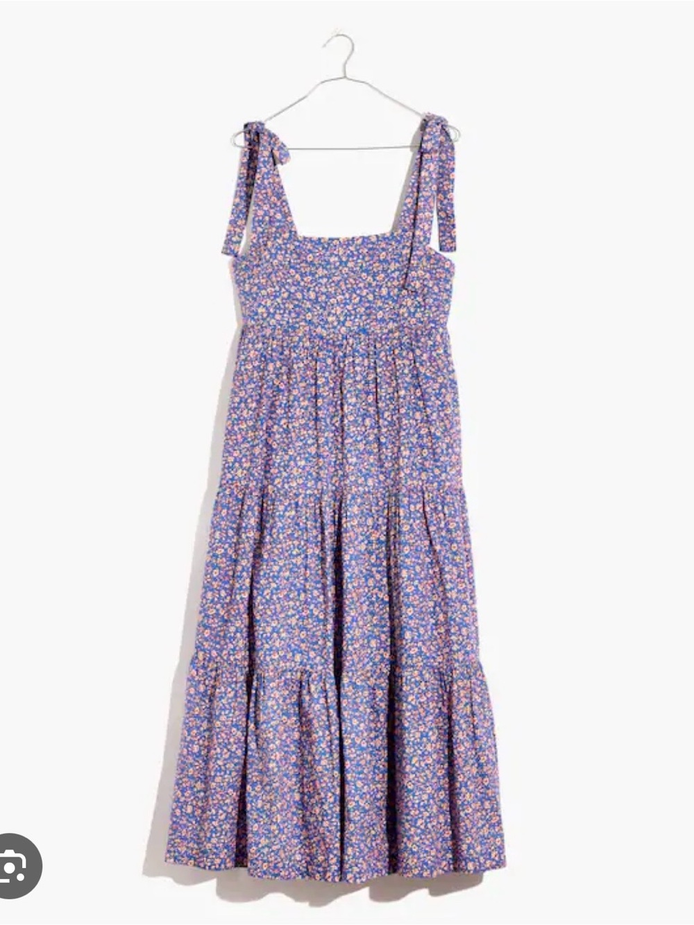 Madewell Tie-strap Tiered Midi Dress